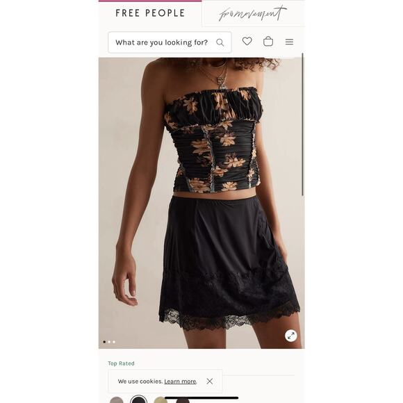 Free People Nwt￼ Party Crasher Half Slip Navy Combo Size Small - Picture 5 of 10